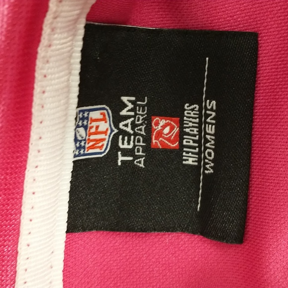 NFL Jets Sanchez Pink Woman's Top #6 w Bling sz M NWT Football Jersey Feminine - Picture 6 of 11